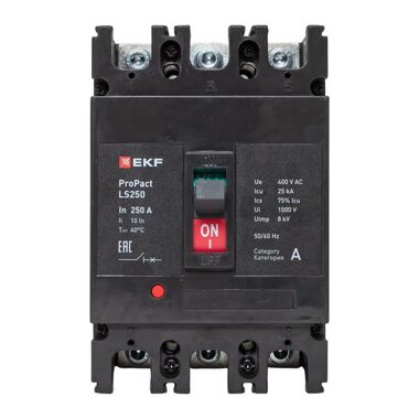 Выключатель автоматический LS250 25кА 3P 250А ProPact EKF mccb-250-25-3-250-ls