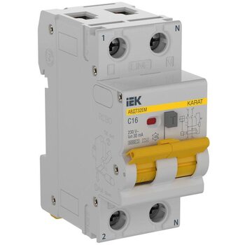 Выключатель автоматический дифференциального тока C 16А 30мА тип A АВДТ32EM KARAT IEK KA-VD14-1-016-C-030-A