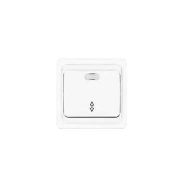 Переключатель проходной 1-кл. СП Валери 10А IP20 с подсветкой бел. UNIVersal В0125