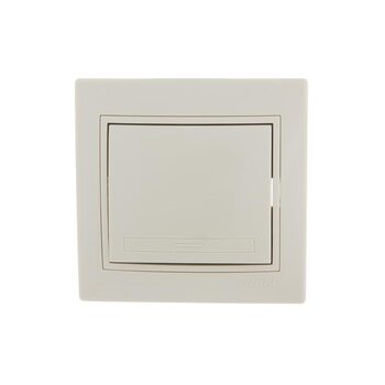 Выключатель 1-кл. СП Mira 10А IP20 со вставкой крем. LEZARD 701-0303-100