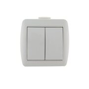 Выключатель 2-кл. ОП Nata 10А IP20 бел. LEZARD 710-0200-101