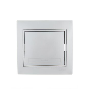 Выключатель 1-кл. СП Mira 10А IP20 со вставкой сер. метал. LEZARD 701-1010-100