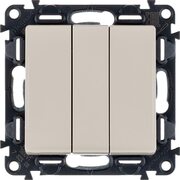 Выключатель 3-кл. СП Valena Life 10А IP20 250В 10AX с лиц. панелью винт. зажимы механизм сл. кость Leg 752503
