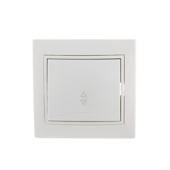 Переключатель проходной 1-кл. СП Mira 10А IP20 с бел.вставкой бел. LEZARD 701-0202-105