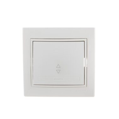 Переключатель проходной 1-кл. СП Mira 10А IP20 с бел.вставкой бел. LEZARD 701-0202-105