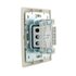 Переключатель проходной 1-кл. СП Mira 10А IP20 со вставкой крем. LEZARD 701-0303-105