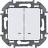 Выключатель 2-кл. Inspiria 10А IP20 250В 10AX с подсветкой/индикацией механизм бел. Leg 673630