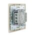 Выключатель 3-кл. СП Mira 10А IP20 со вставкой крем. LEZARD 701-0303-109