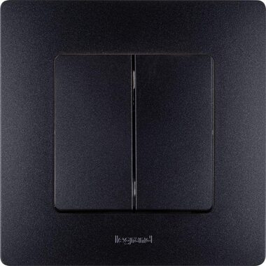 Выключатель 2-кл. СП Etika 10А IP20 250В 10AX авт. зажимы механизм антрацит Leg 672602