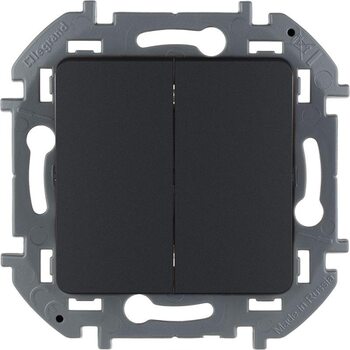 Выключатель 2-кл. Inspiria 10А IP20 250В 10AX механизм антрацит Leg 673623