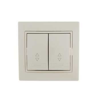 Переключатель проходной 2-кл. СП Mira 10А со вставкой крем. LEZARD 701-0303-106