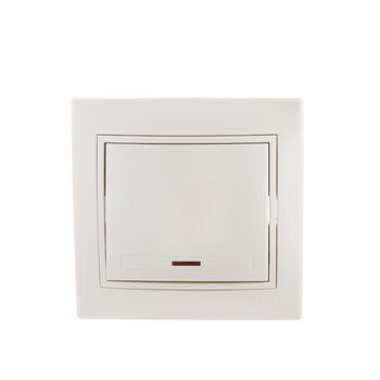 Выключатель 1-кл. СП Mira 10А IP20 с подсветкой со вставкой жемчуж./бел. перламутр. LEZARD 701-3030-111