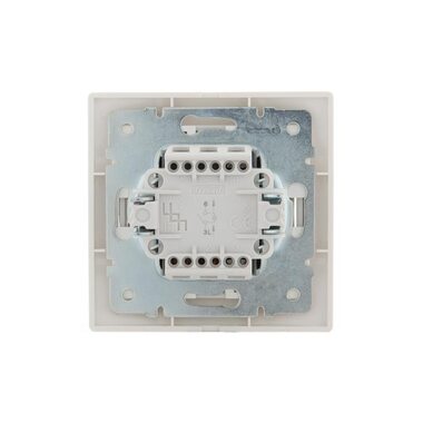 Выключатель 1-кл. СП Mira 10А IP20 с подсветкой со вставкой жемчуж./бел. перламутр. LEZARD 701-3030-111