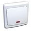 Выключатель 1-кл. СП Этюд 10А IP20 с подсветкой бел. SchE BC10-005B