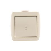 Переключатель проходной 1-кл. ОП Nata 10А IP20 крем. LEZARD 710-0300-105