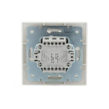 Переключатель проходной 2-кл. СП Mira 10А IP20 с бел.вставкой бел. LEZARD 701-0202-106