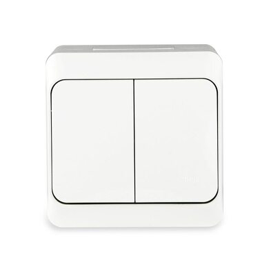 Выключатель 2-кл. ОП Nix 10А IP54 250В бел. TOKOV ELECTRIC TKE-NX-V2-C01-IP54