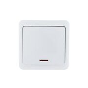 Выключатель 1-кл. 1п ОП Viola 10А IP20 с подсветкой бел. LEZARD 751-0200-111