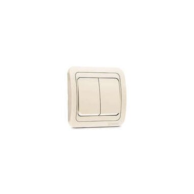Выключатель 2-кл. СП Mimoza 10А IP20 крем./крем. Makel 25003