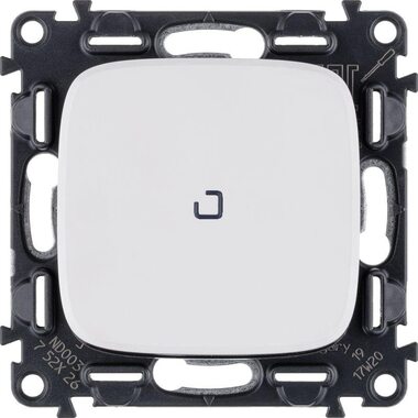 Переключатель 1-кл. СП Valena Allure 10А IP20 250В 10AX с подсветкой с лицев. панелью безвинтов. зажимы механизм бел. Leg 752726