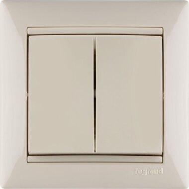 Выключатель 2-кл. СП Valena 10А IP31 250В механизм сл. кость Leg 774305