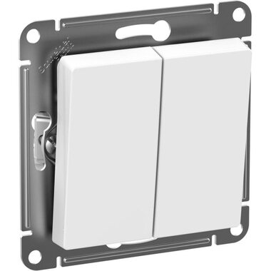 Выключатель 2-кл. Atlasdesign Aqua IP44 (сх. 5) 10AX механизм бел. SchE ATN440151