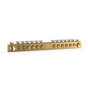 Шина PEN "земля-ноль" 6х9мм 14 отвер. латунь TOKOV ELECTRIC TKE-BCB-69-14-N/PEN
