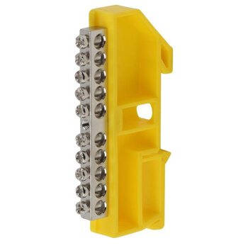 Шина PE "земля" на на DIN-изол. ШНИ-6х9-10 никелированная Д желт. NO-222-92-1 ЭРА Б0044141