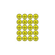 Наклейка знак электробезопасности "Заземление" d20мм (20шт на листе) Rexant 56-0010